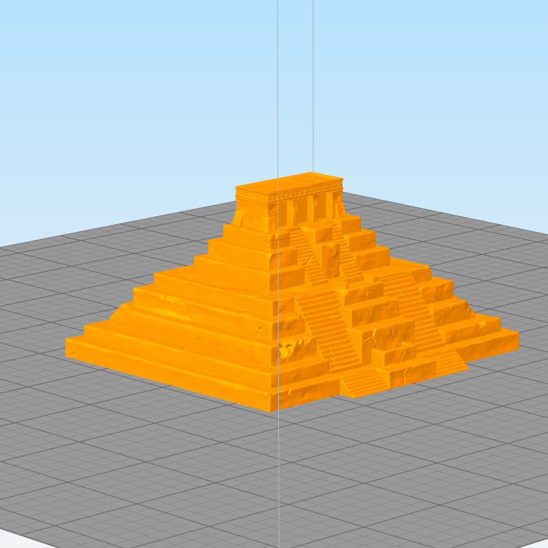 STL file Large mesoamerican pyramid with stairways 1 - Maya Aztec ...