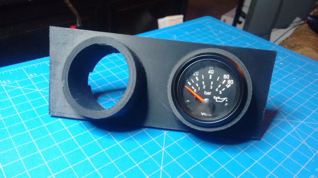 Free STL file VDO Dual Gauge Pod/Mount 52mm (2")・3D print object to download・Cults