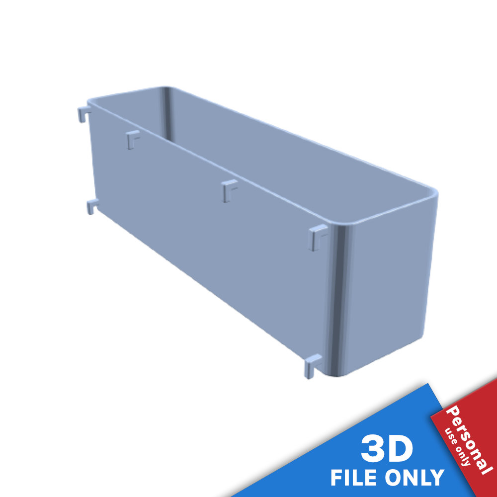 CONTAINER WITH 30X7.5X10CM STORAGE SPACE FOR IKEA SKADIS