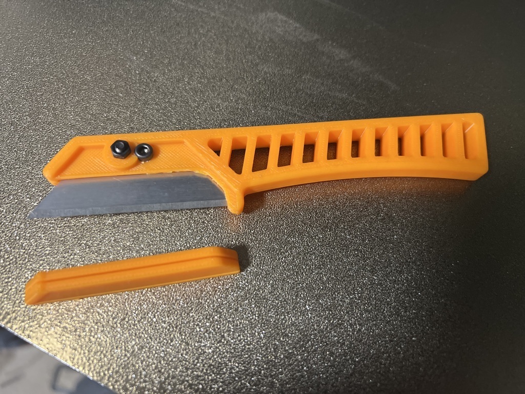 Free 3D file Fixed blade utility knife handle WITH Sheath / Blade Cover