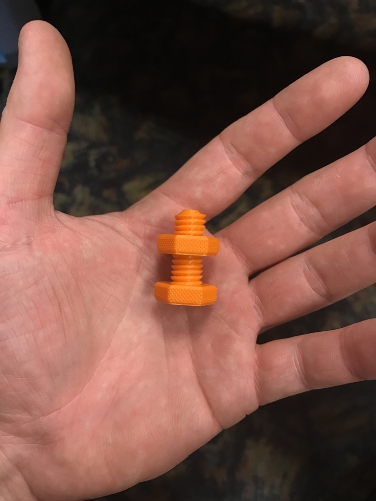 Free STL file Functional Knurled Bolt and Nut・Model to download and 3D