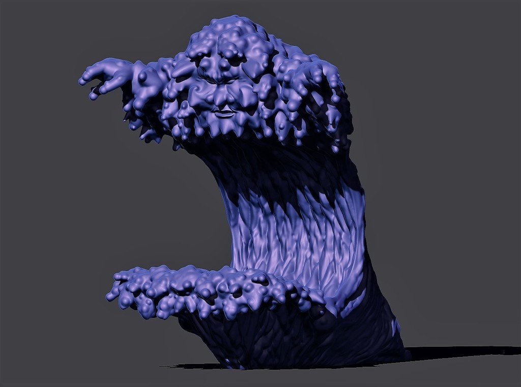 Free STL file Water Elemental・Template to download and 3D print・Cults