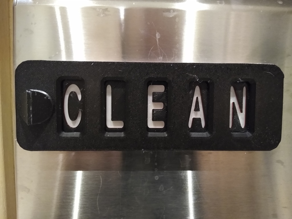 Free 3D file Sliding Word Dishwasher Sign with Staggered Layers for Letters・3D printer design to
