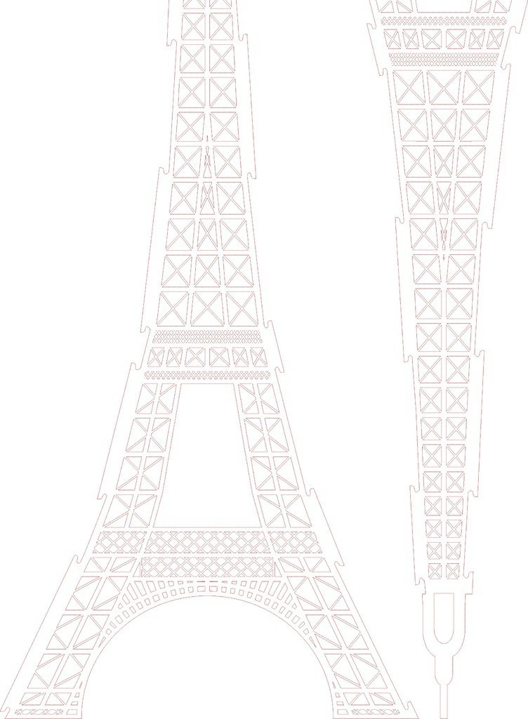 Free 3D file Eiffel Tower Paper Model 🇫🇷・3D printing model to download ...