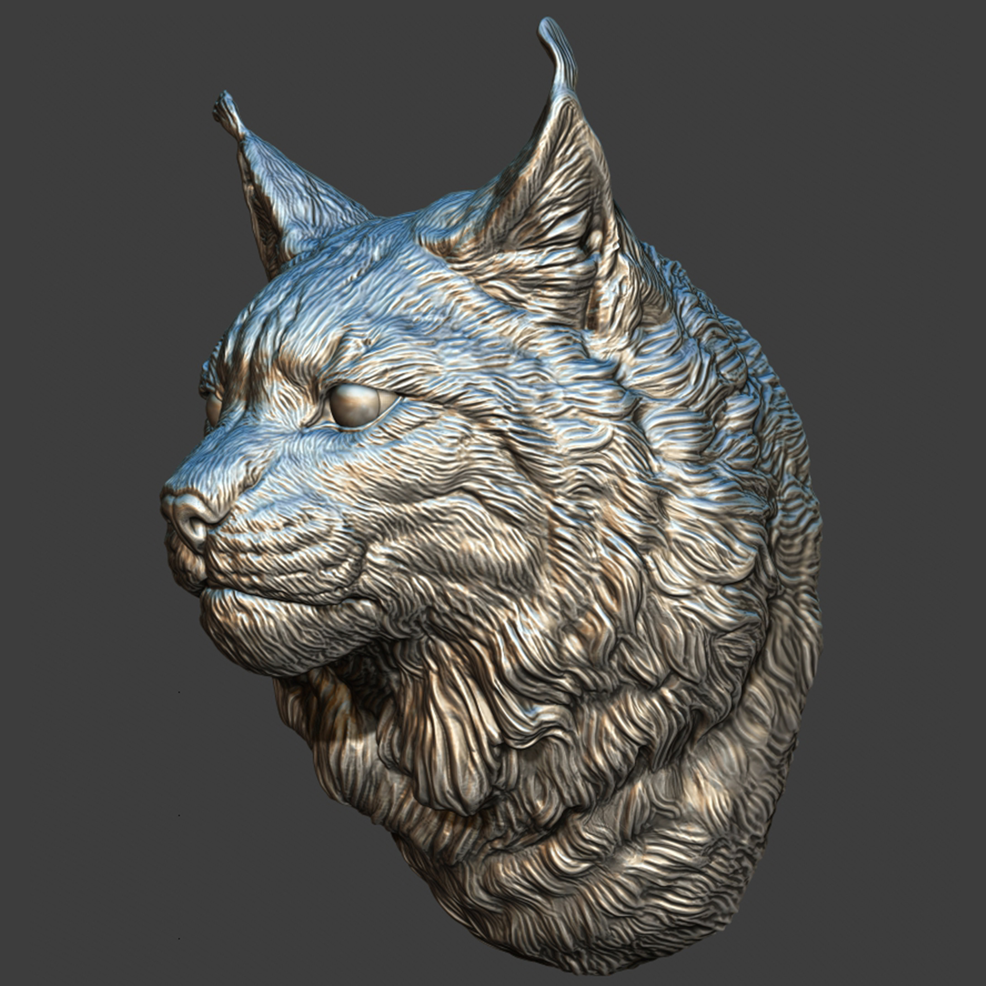 Fichier STL T te De Lynx Objet Imprimable En 3D T l charger Cults