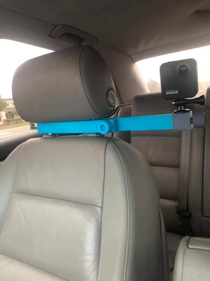 Free 3D file GoPro Headrest Mount・3D printing design to download・Cults