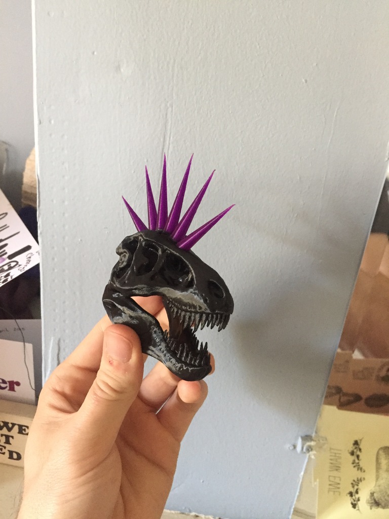 Free 3D file Punk Rex with separate spikes・3D printer design to ...