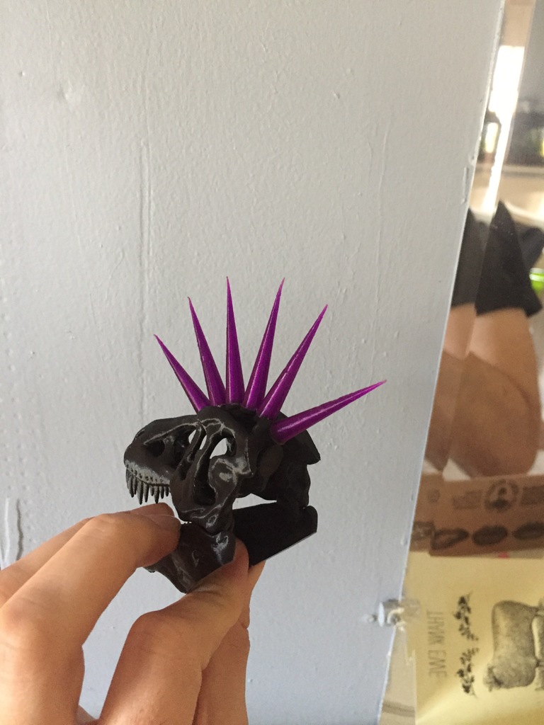 Free 3D file Punk Rex with separate spikes・3D printer design to ...