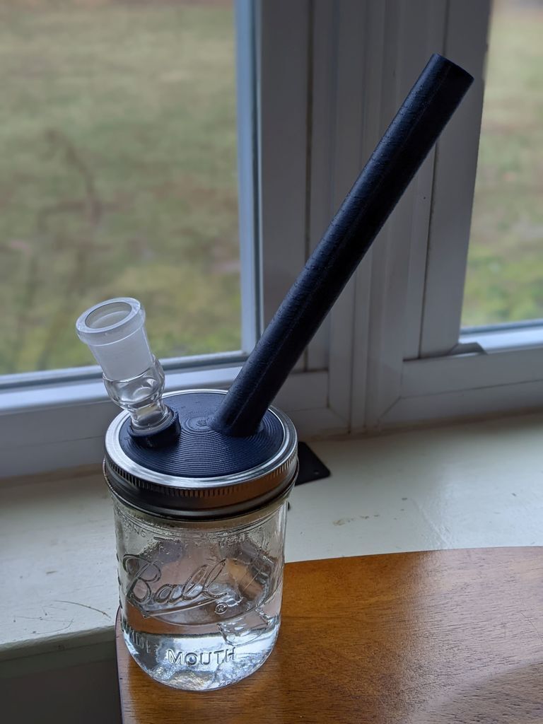 Free STL file JarJarBongTop Water Pipe Mason Jar Top 🚰・3D printing