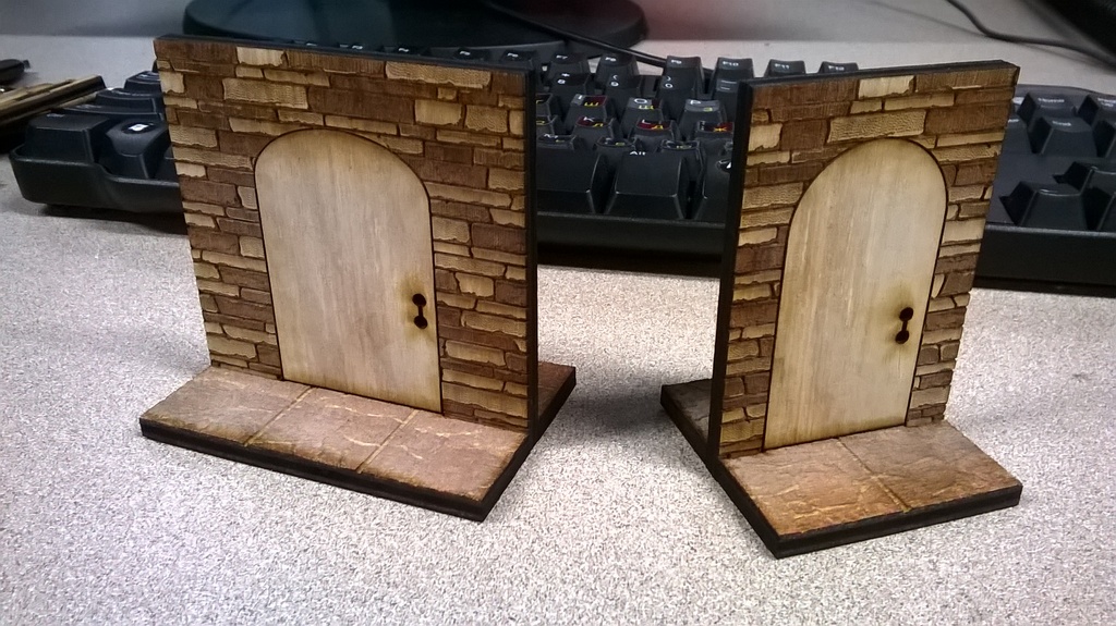 Tabletop Miniature Doorways - Closed 3D model