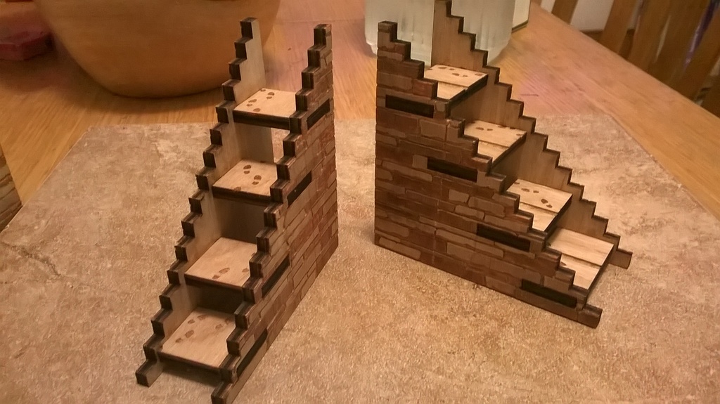 4" Miniature Stairwell for 1"-base miniatures 3D model