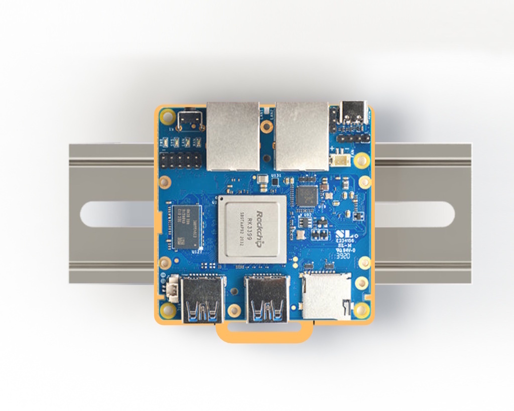 Free 3D file FriendlyElec NanoPi R4S DIN rail mount・3D printable object ...