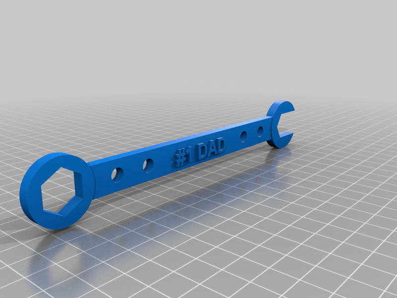 #1 Dad - Wrench Magnet 3D model