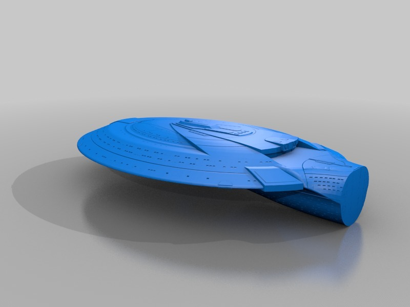 Free 3D file Star Trek Enterprise E (2 parts for easy printing) ⭐・3D