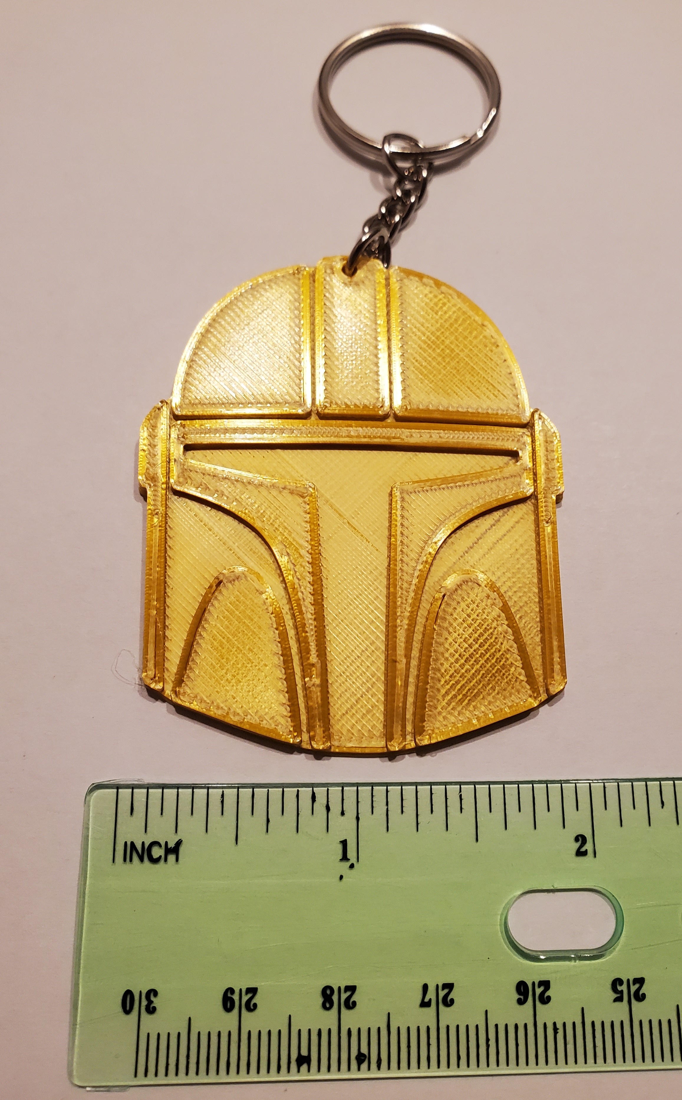 STL file Mandalorian Helmet Keychain・3D printing idea to download・Cults