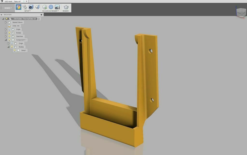 Free 3D file SSD Holder for Core P3 - Thermaltake. V2・3D print model to ...