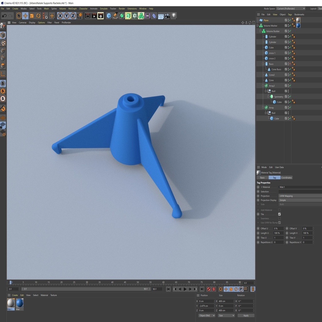 Free 3d File Christmas Tree Tripod 8mm Hole 3d Printable Model To