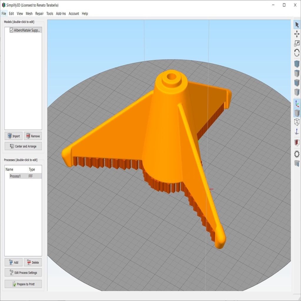 Free 3d File Christmas Tree Tripod 8mm Hole 3d Printable Model To