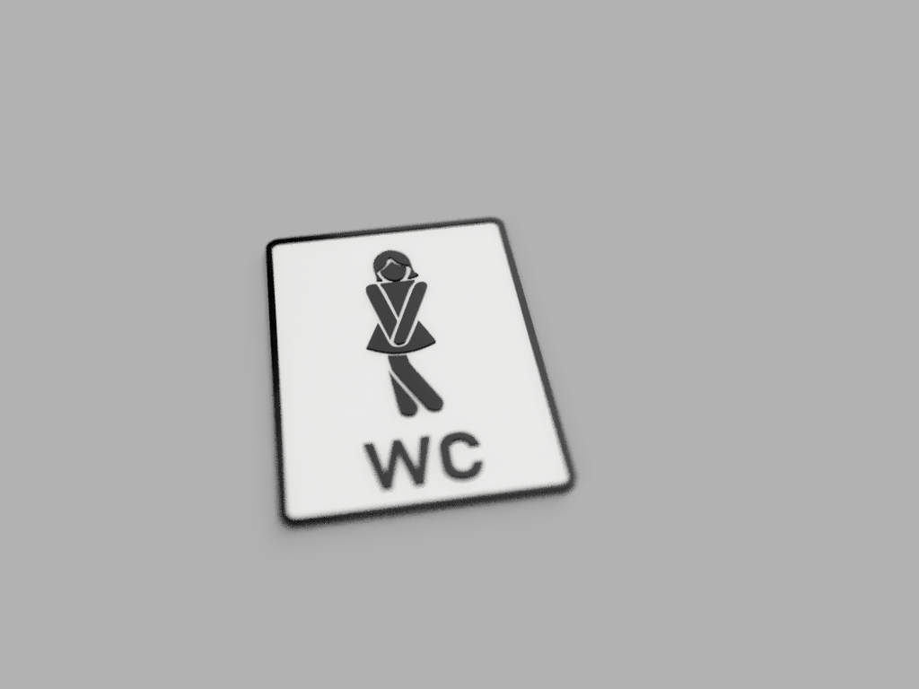 Free 3D file WC Sign・3D print object to download・Cults