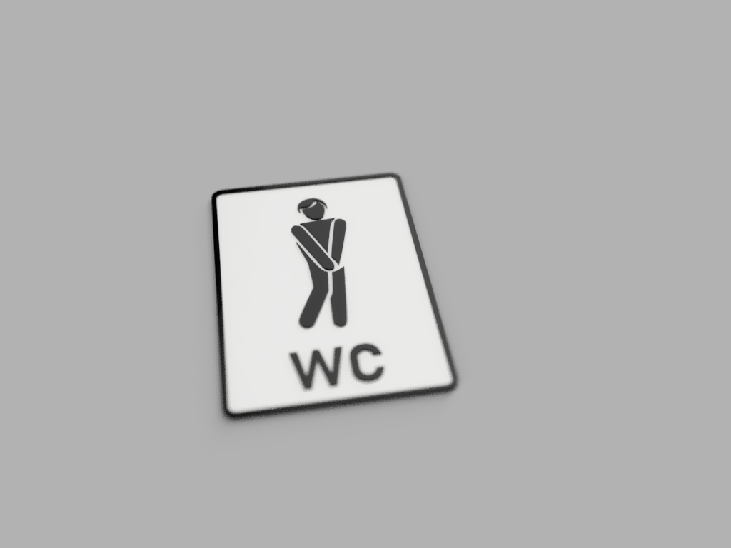 Free 3D file WC Sign・3D print object to download・Cults