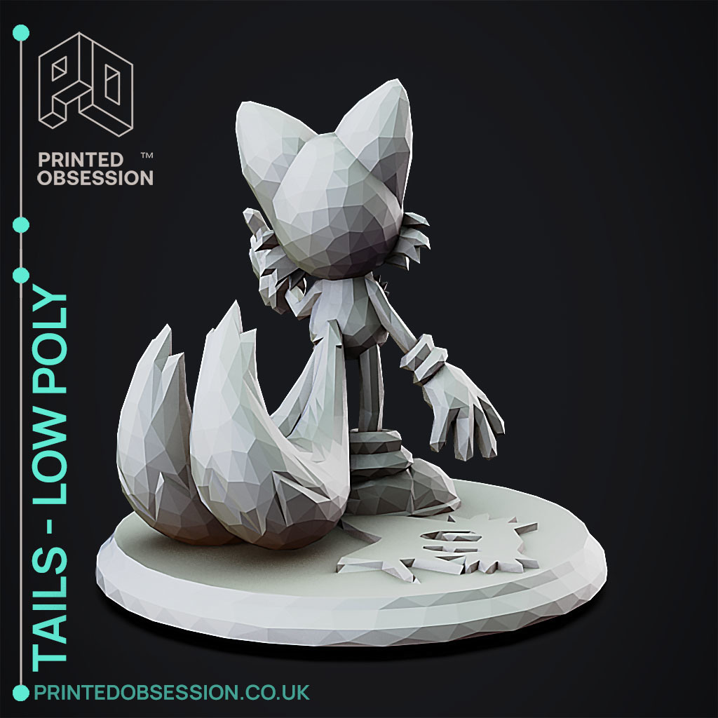 Free 3D File Tails Sonic The Hedgehog Low Poly Fanart 3D 