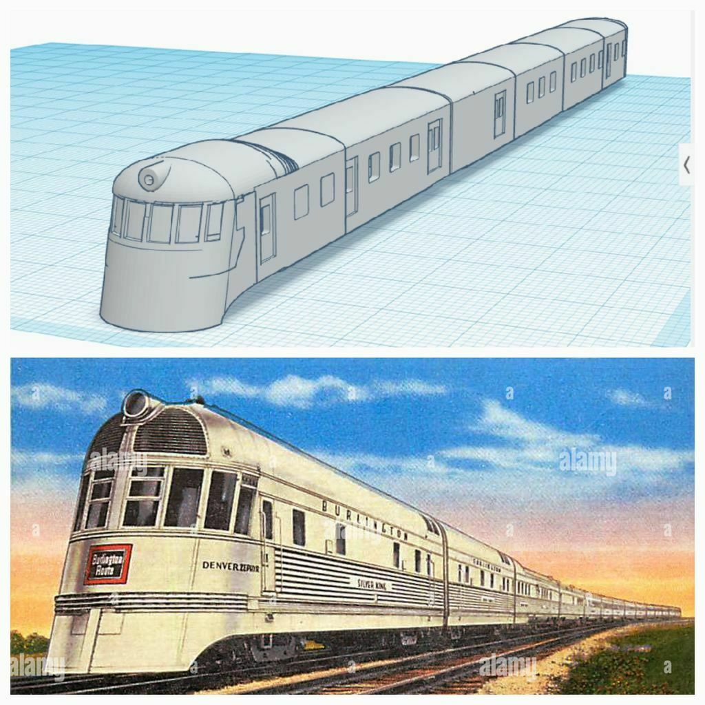 Free 3D file burlington zephyr train・Object to download and to 3D print ...