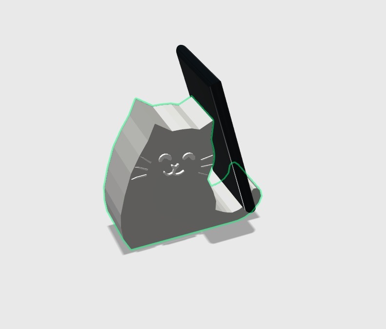 Free 3D file Simple Phone Holder Cat 📞・Template to download and 3D ...