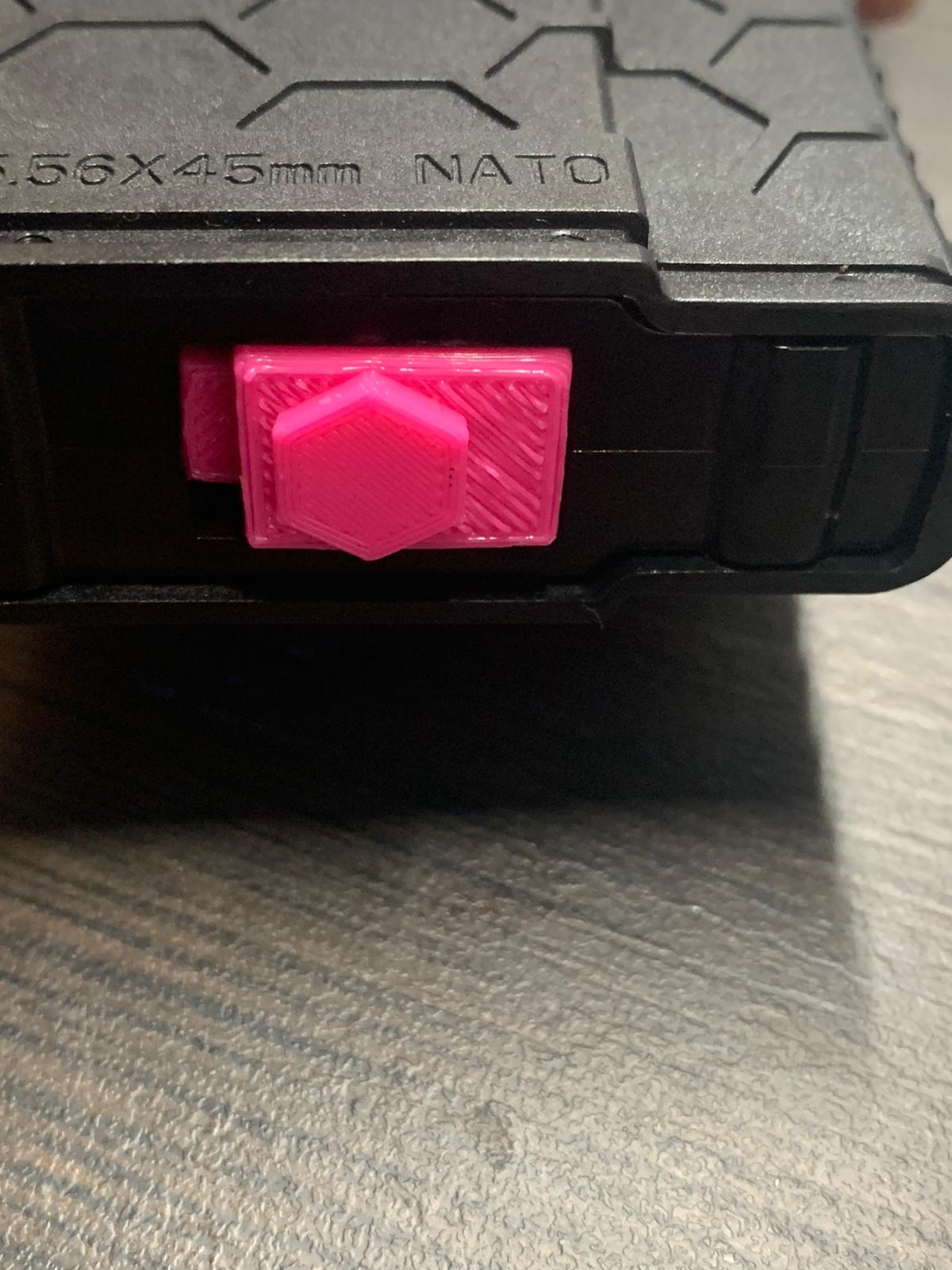 STL file M4 Magazine Base Plate Button (HEX) 🔫・3D printer design to download・Cults