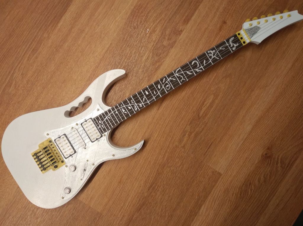 Бесплатный STL файл Модель мини-гитары Ibanez Jem・3D-печатная модель ...