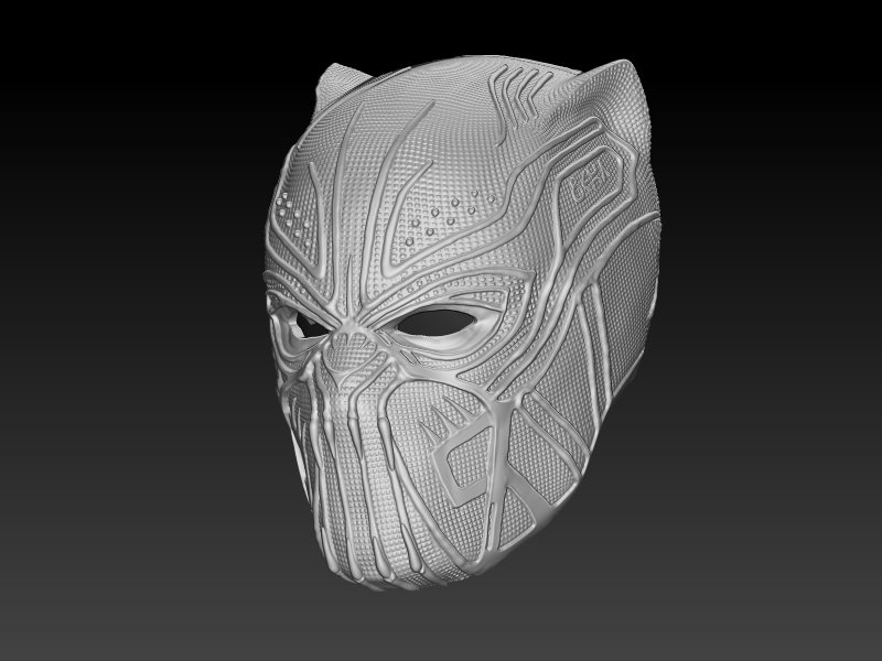 Fichier STL gratuit Masque de la Panthère Noire・Design pour imprimante