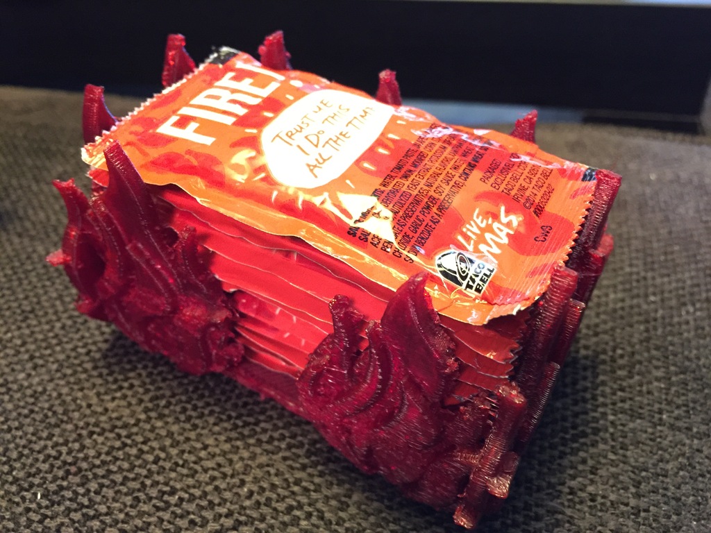 Free 3D file Large Taco Bell Fire Sauce Holder・3D printing design to download・Cults