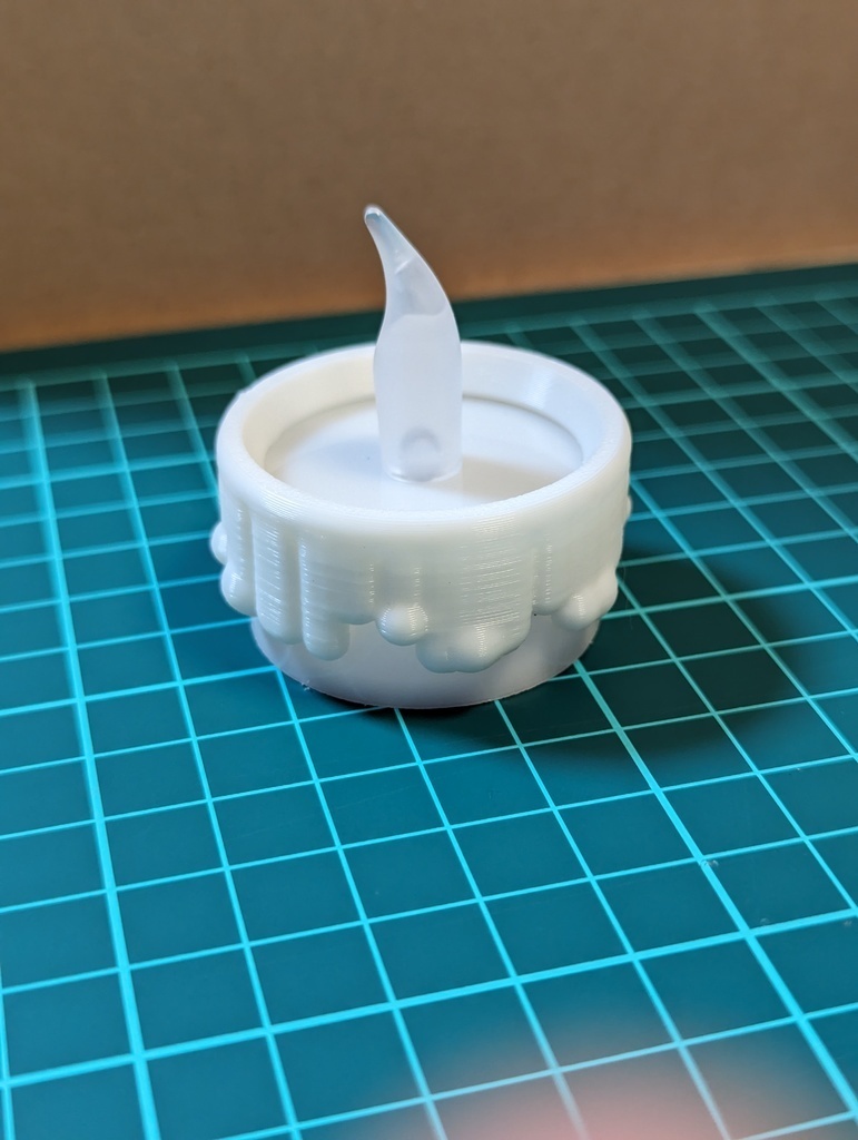 Free STL file candle LED guttering candle・3D printing template to