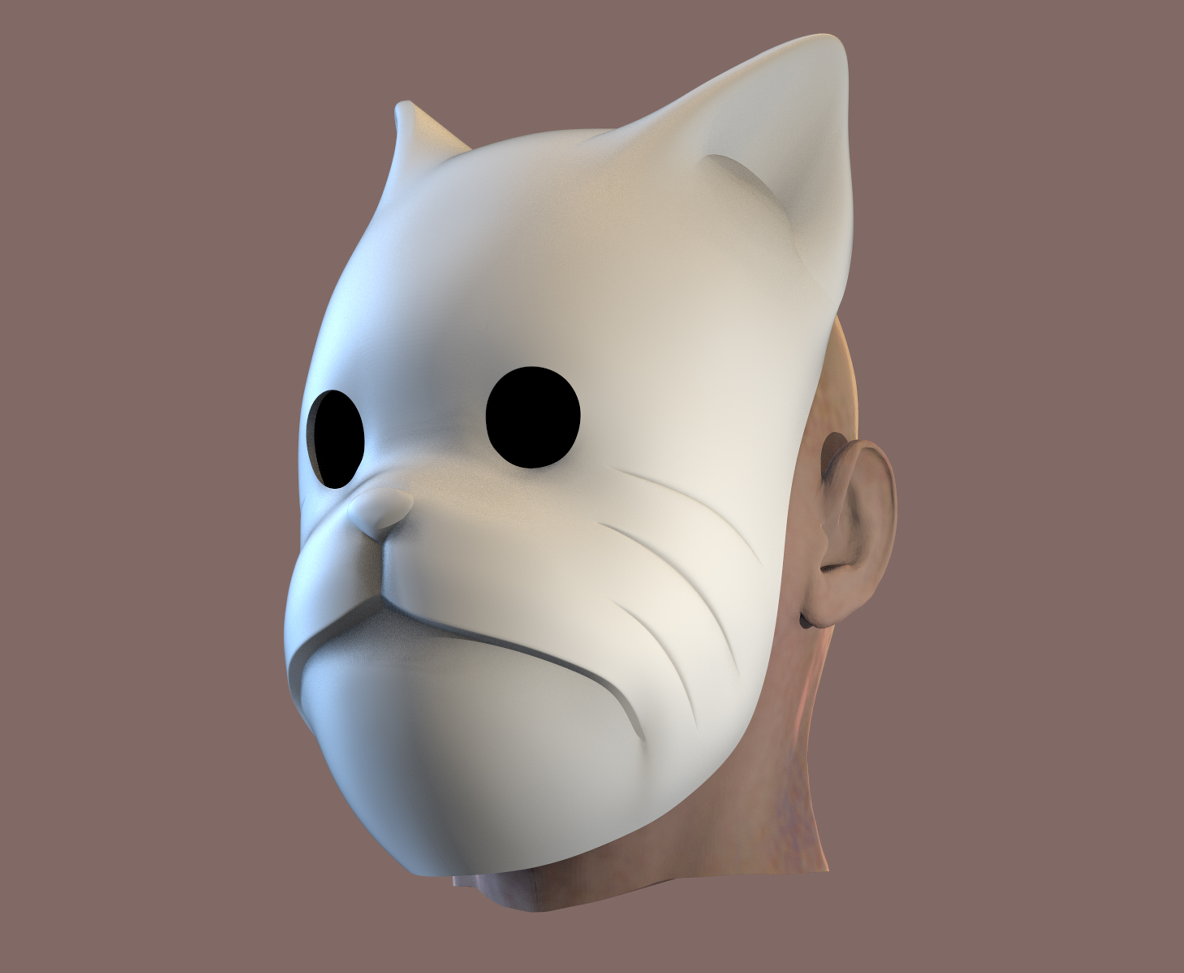 STL file Grumpy Cat Mask・3D printing template to download・Cults