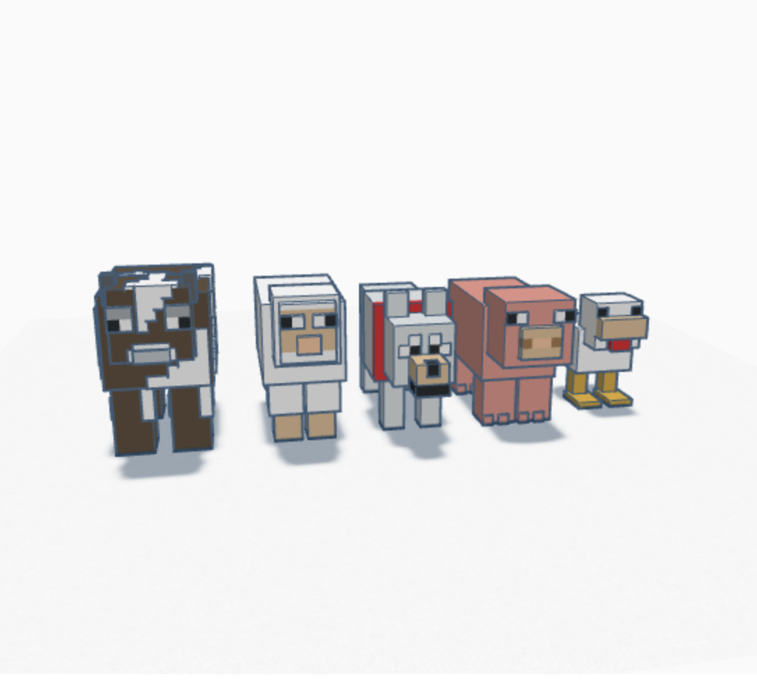 STL file Farming Animals Minecraft Animals Farm farm mobs 🚜・3D printing ...