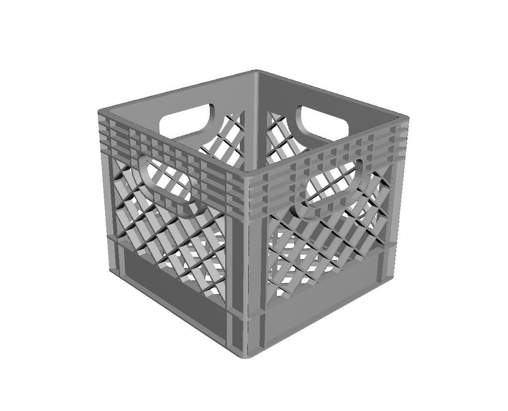 Free STL file Milk Crate 🥛・3D printing template to download・Cults