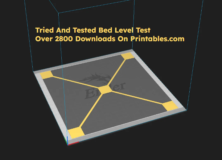 Free 3D file Ender 3/pro/v2/s1 bedlevel test 🛏️・3D printable design to