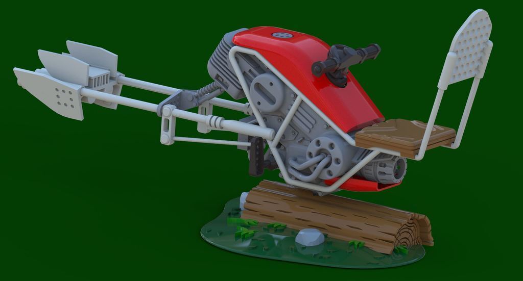 Free STL file Star Wars Speeder bike lowrider concept study ⭐・3D print ...