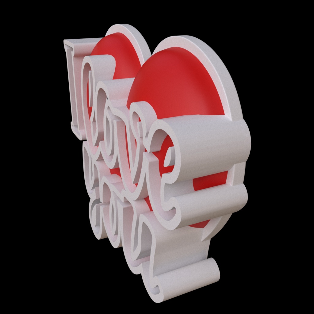 STL file i love you walldecore ️‍🔥・Template to download and 3D print・Cults