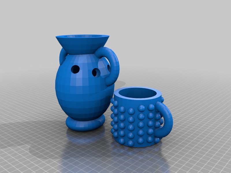 a Flower_vase & a Cup 3D model