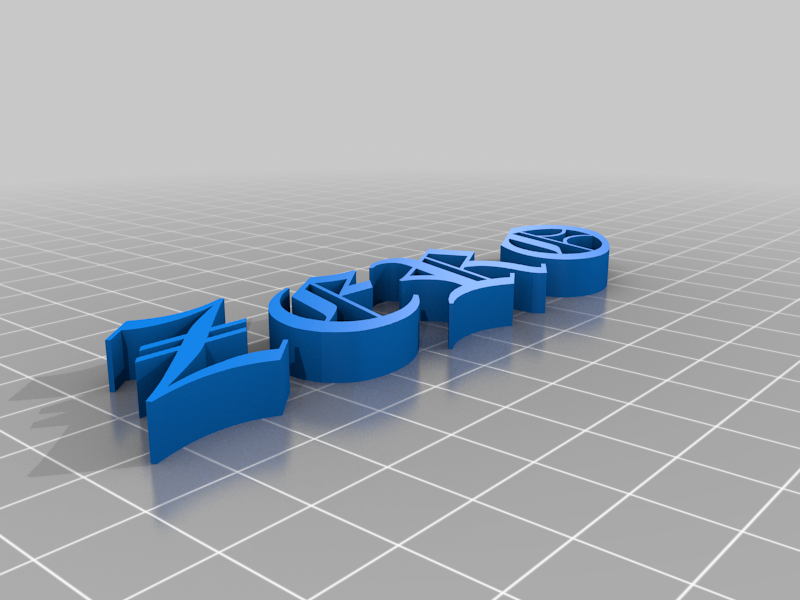 Free 3D file Fancy Text of ZERO・3D print object to download・Cults