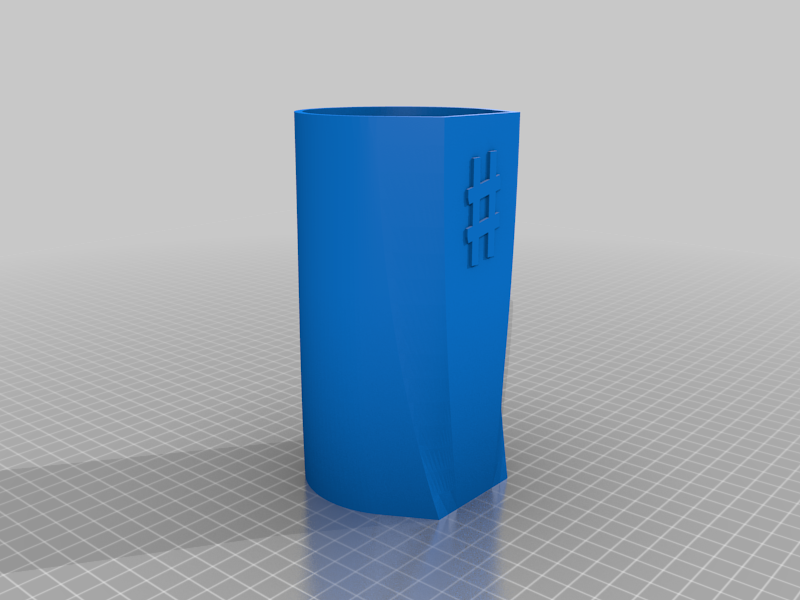 Free 3D file Vase Hashtag・Model to download and 3D print・Cults