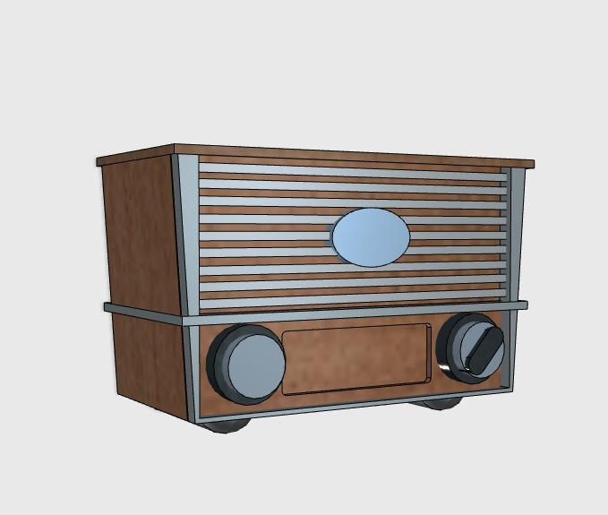 Radio Retro En Miniatura 1:12 Para Casa De Muñecas – Accesorio Vintage De Madera Compuesta, Decoración Y Juego De Rol