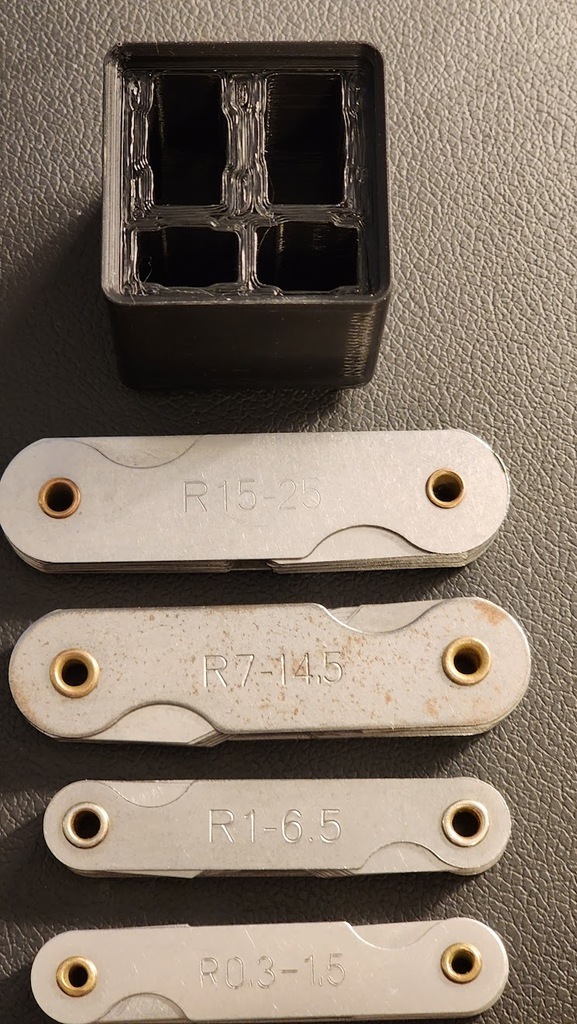 Free 3D file Gridfinity Radius Gauges Set Bin Holder・3D print design to