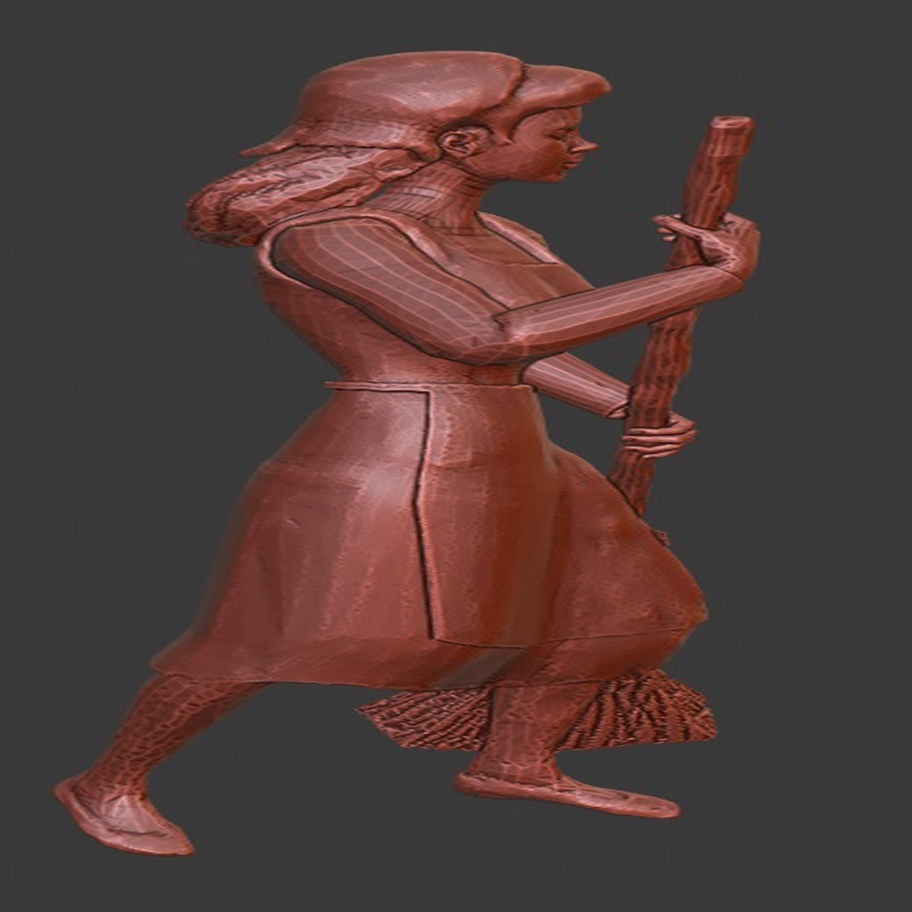 Free 3D file Sweeping Villager 🎨・3D printer design to download・Cults