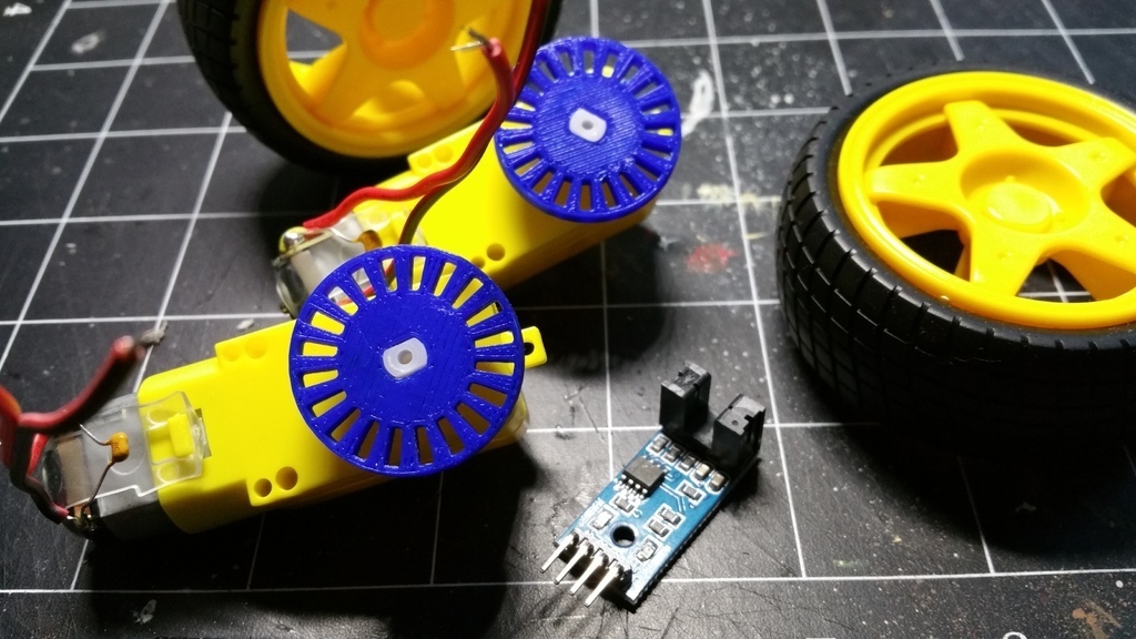 Free 3D file Encoder Wheel for Geared Motor (short hub)・3D printer ...