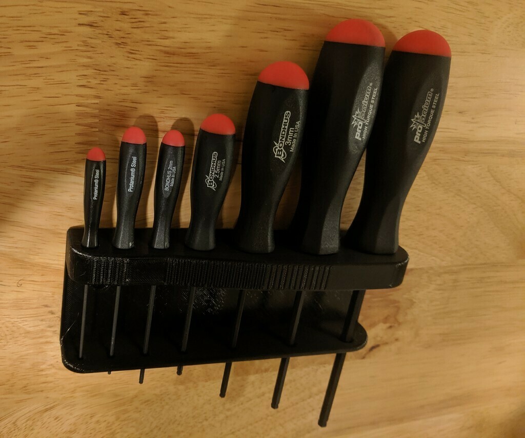 Free 3D file 7 Balldriver Screwdrivers Holder・3D printer model to