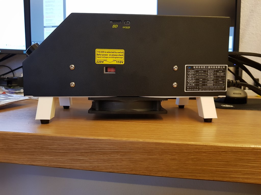 Free 3D file CR10 Control Box Fan Mod with feets 120mm・3D printing