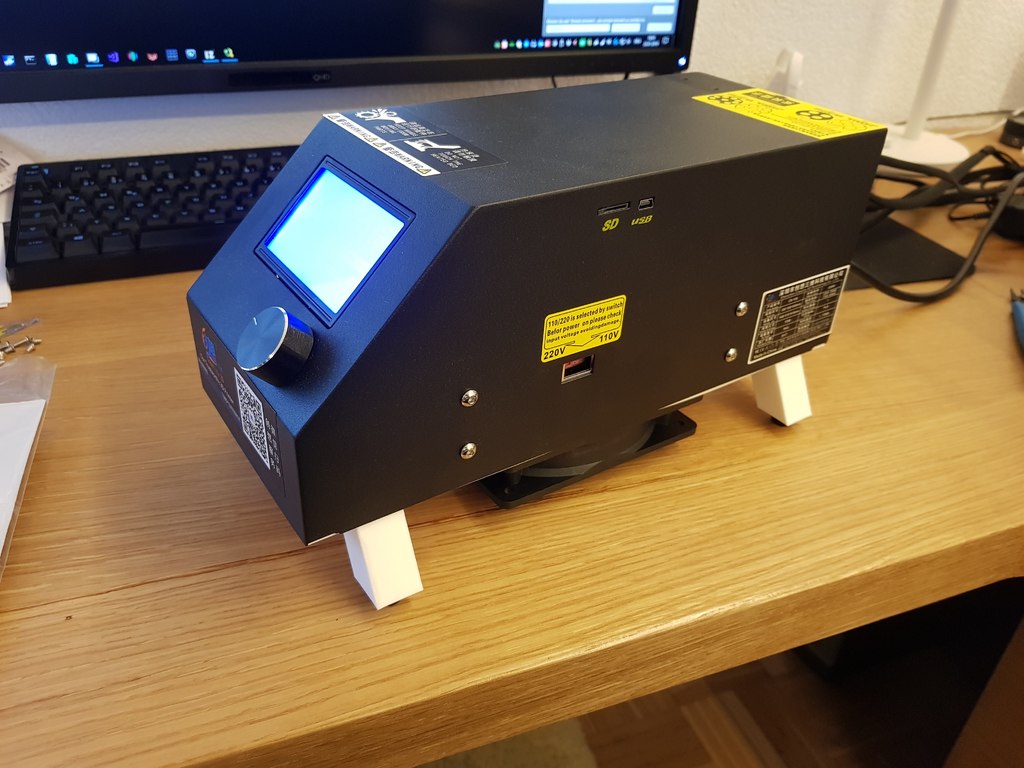 Free 3D file CR10 Control Box Fan Mod with feets 120mm・3D printing