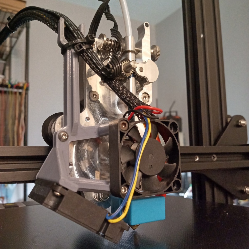 Free 3D file Ender 3 V2 LowEffort Fan Mount for MicroSwiss Direct