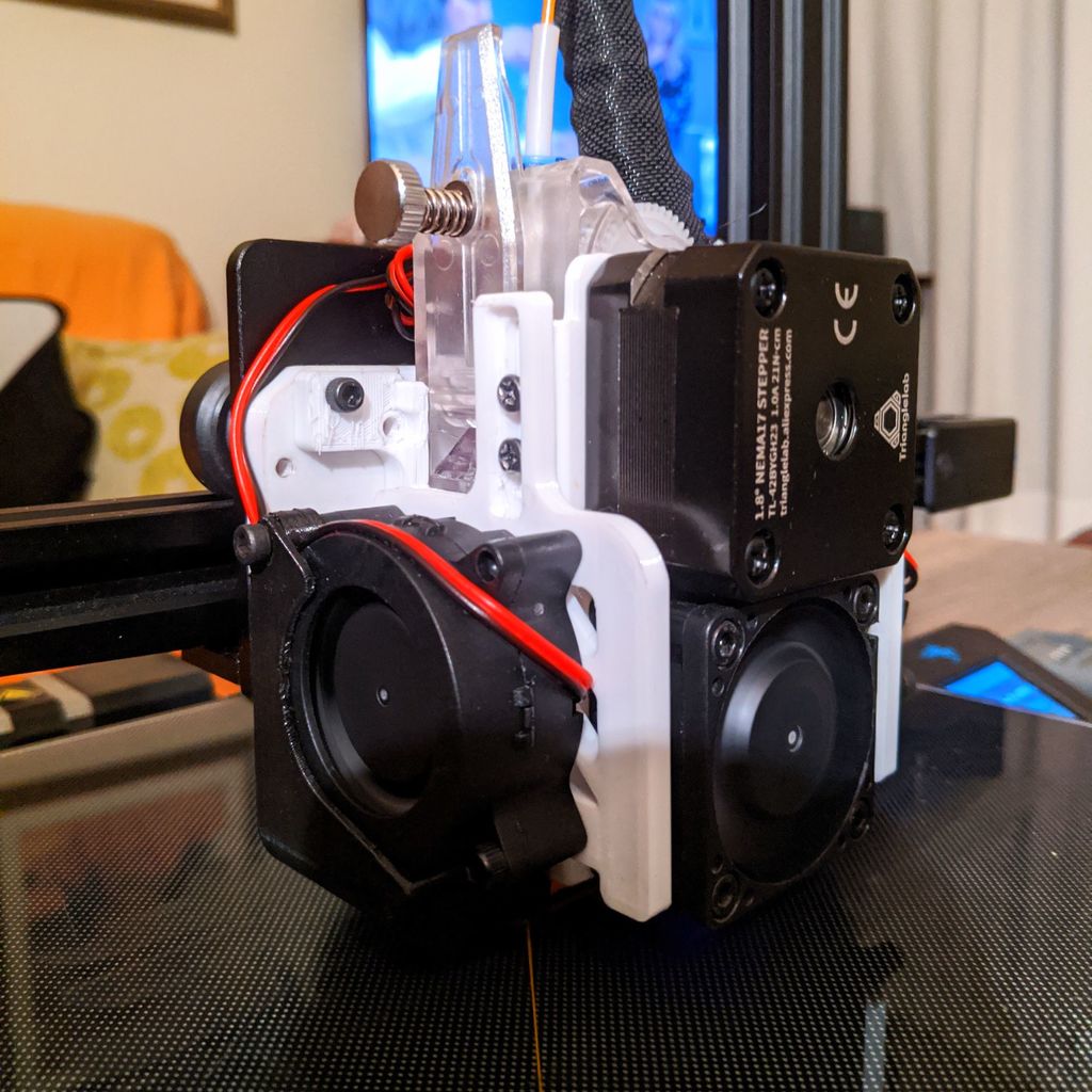 4020 Fan mod for BMG + V6 + ABL Direct Drive Extruder by TwoPuncakes 3D model